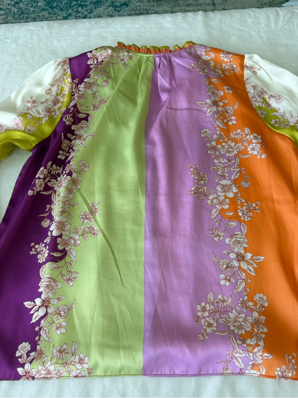 Current Air BlouseWomens Medium Multicolor Floral Boho D87 - Picture 8 of 8